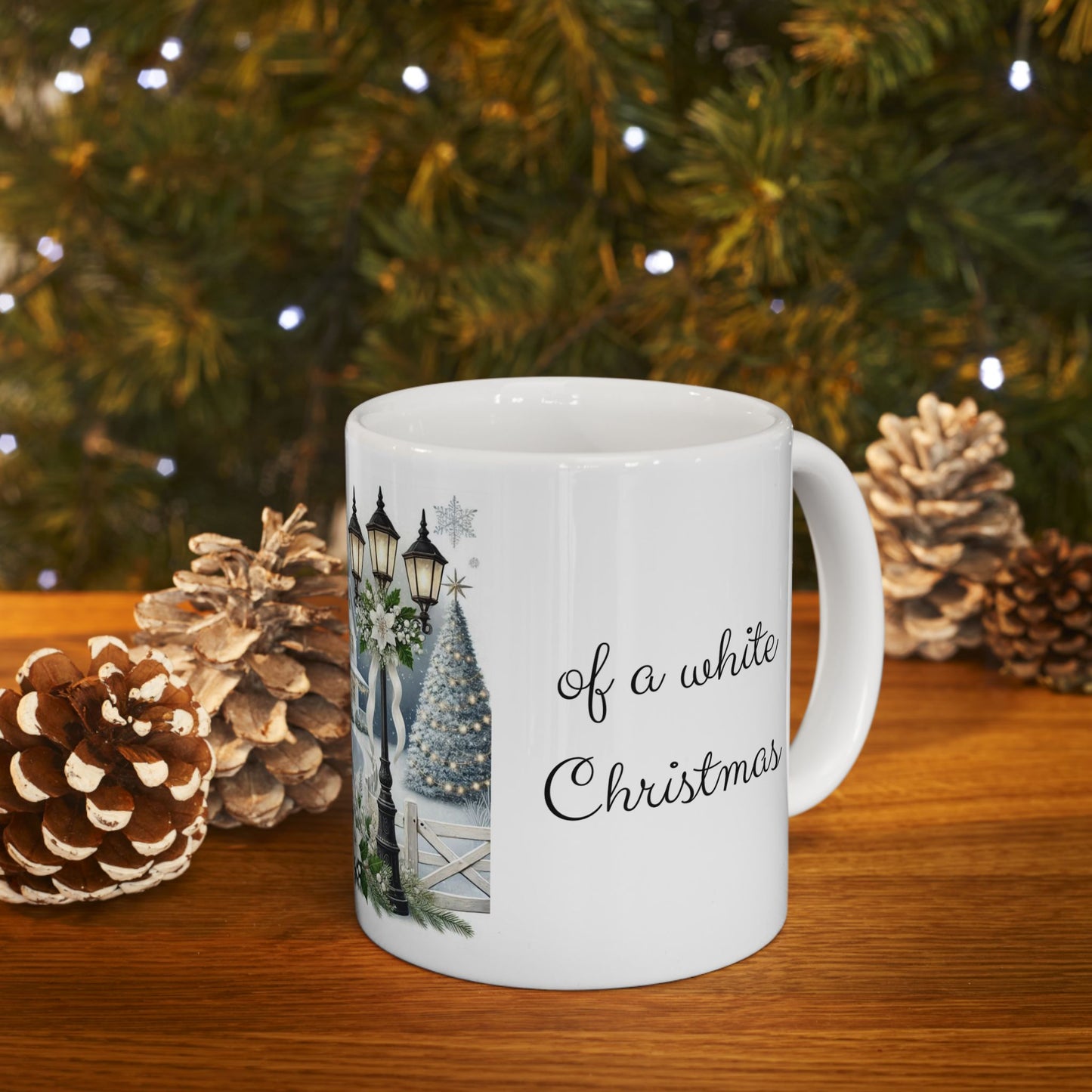 I'm Dreaming of a White Christmas Mug - Vintage Holiday Nostalgia Cup, 11 oz