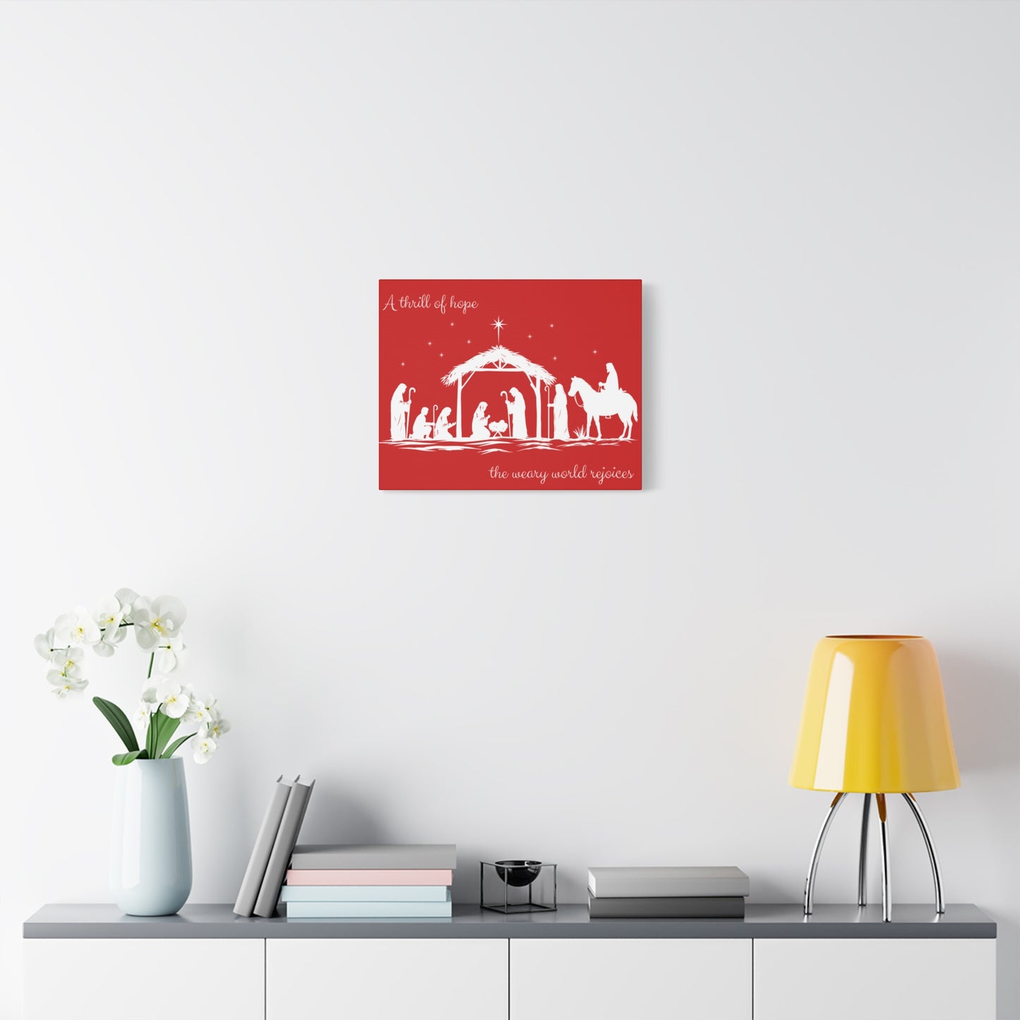A Thrill of Hope Nativity Canvas Wall Art - 20 x 16