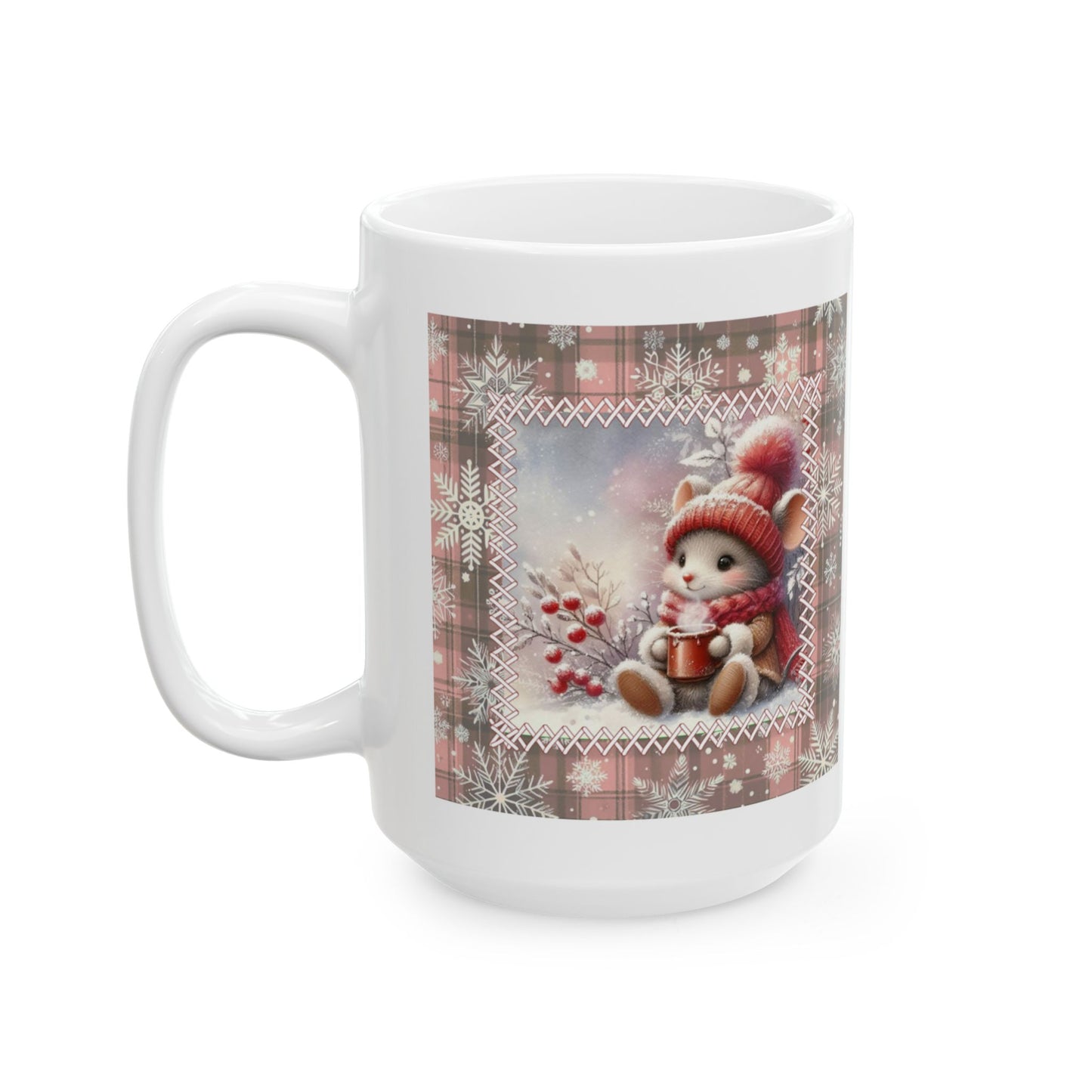 Winter Wonderland Mouse Christmas Mug - Cozy Holiday Coffee Cup