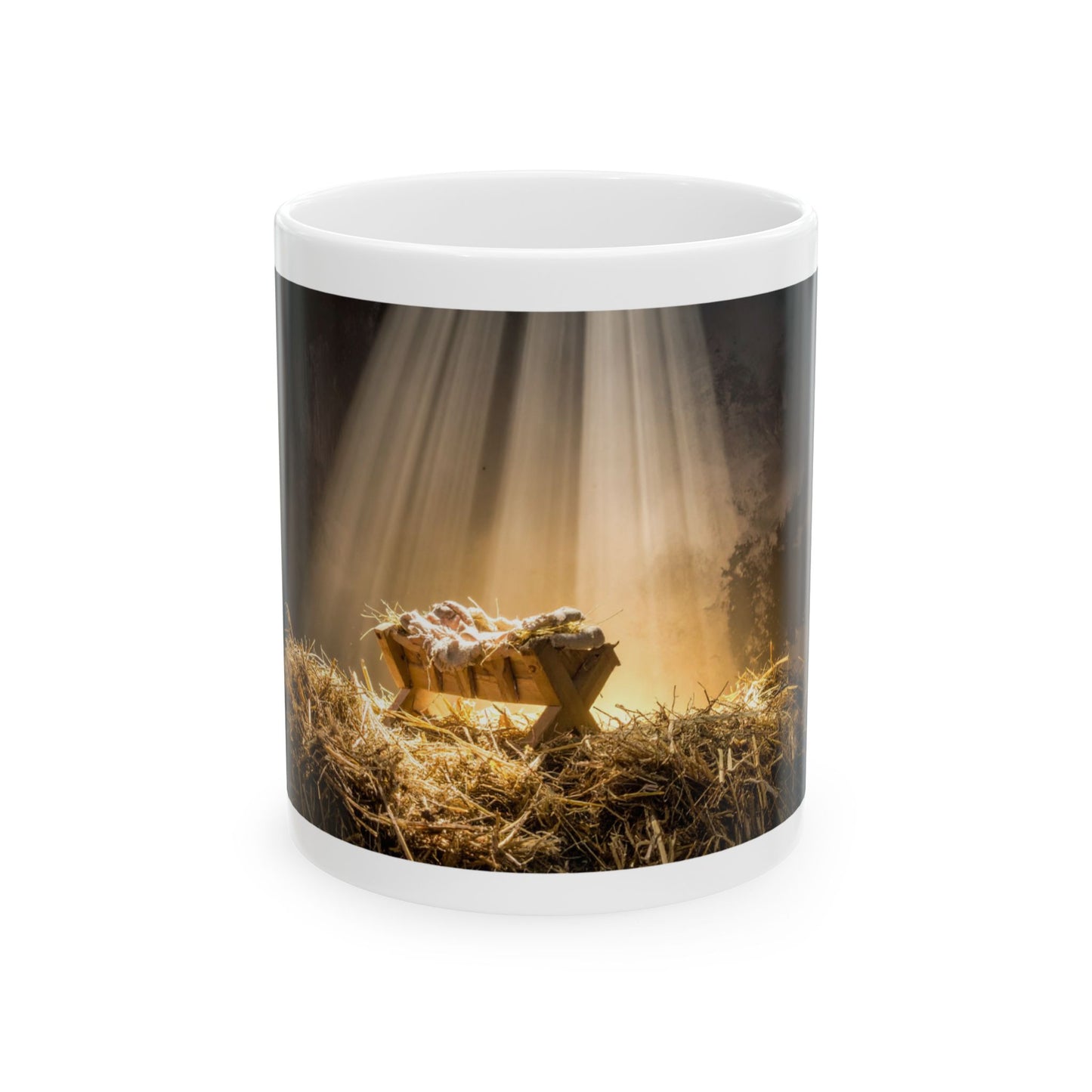For Unto Us A Child Is Born Christmas Mug - Isaiah 9:6 Nativity Cup, 11 oz
