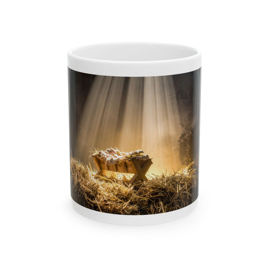 For Unto Us A Child Is Born Christmas Mug - Isaiah 9:6 Nativity Cup, 11 oz