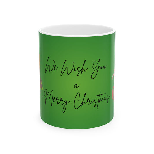 We Wish You a Merry Christmas Gnome Mug  11 oz