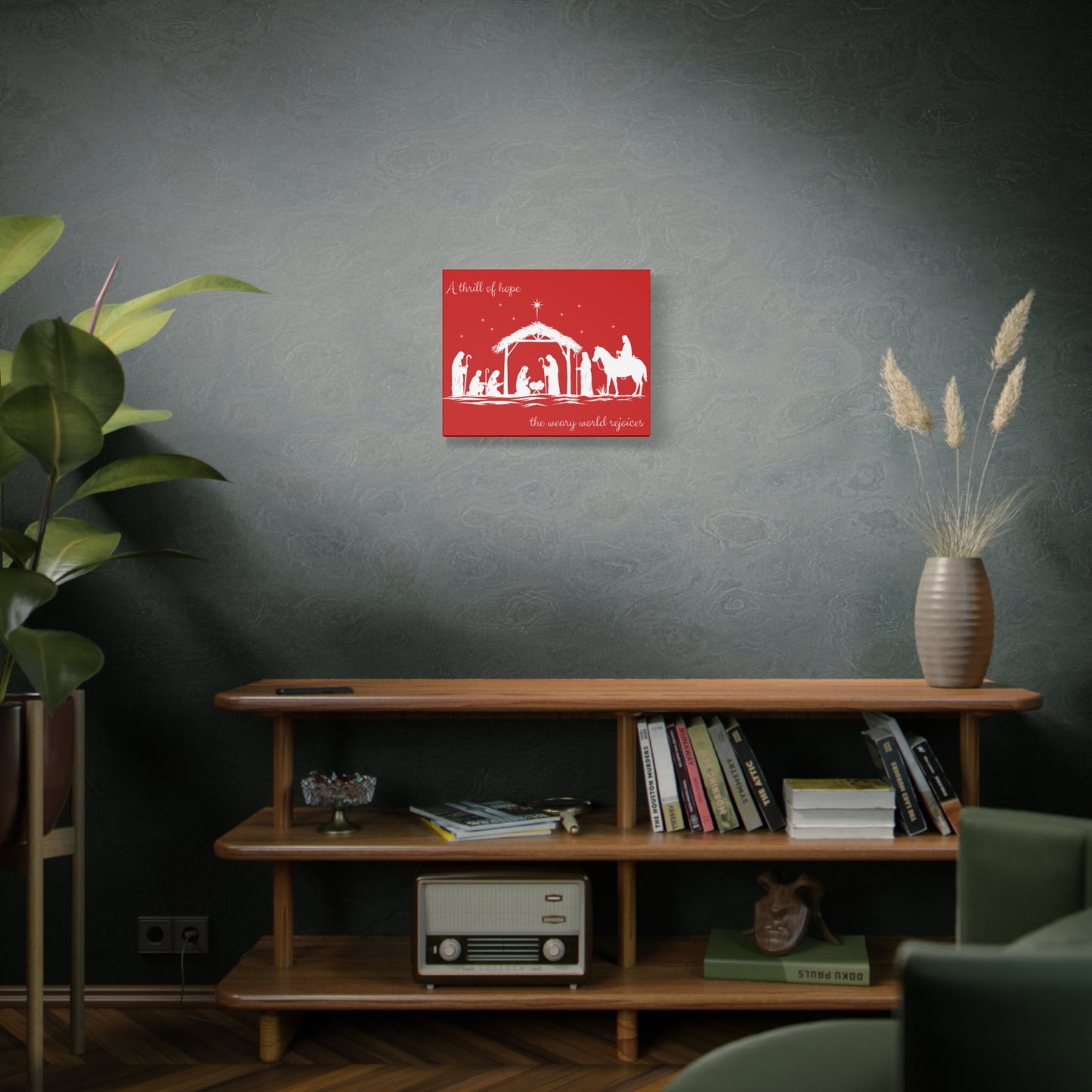 A Thrill of Hope Nativity Canvas Wall Art - 20 x 16