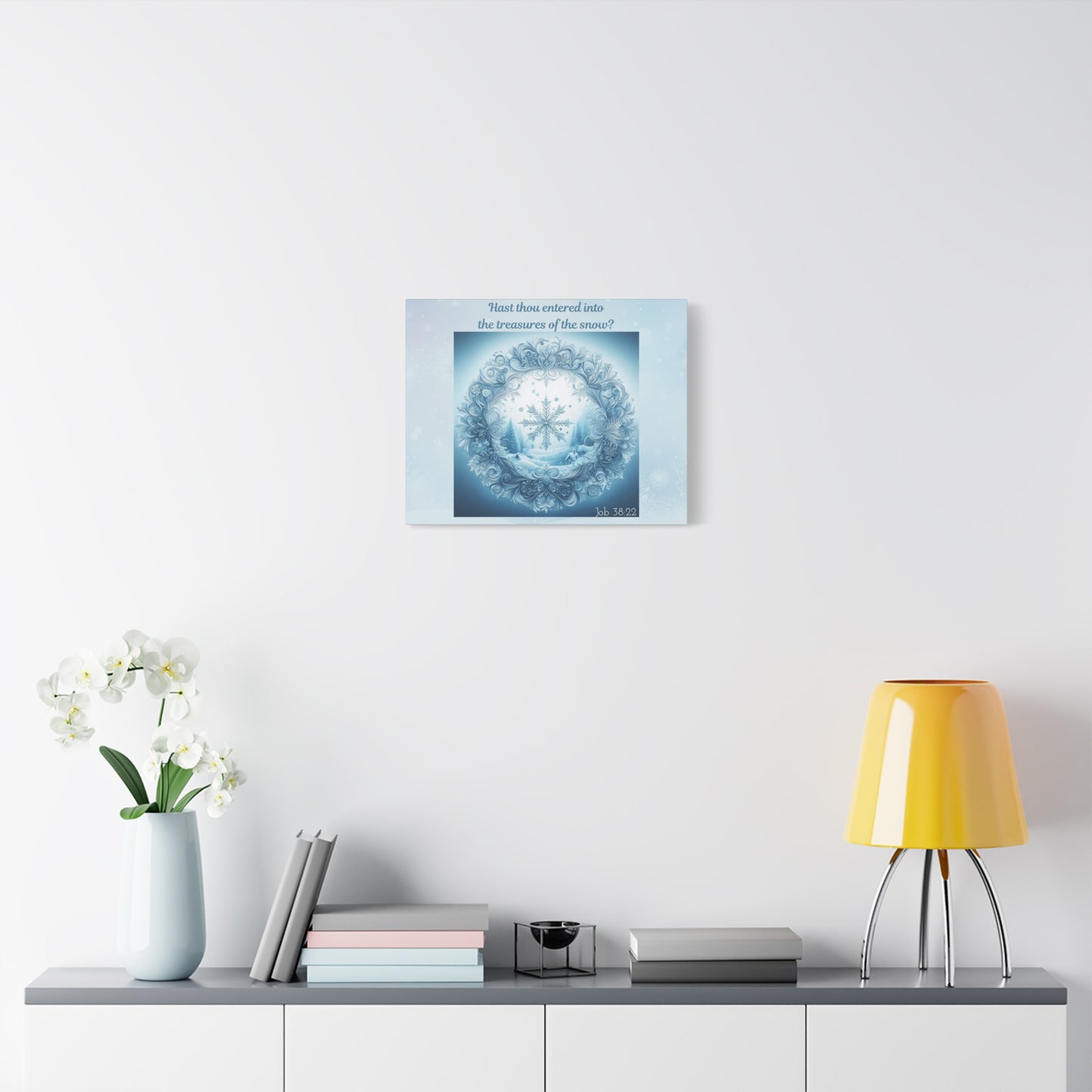 Treasures of the Snow Canvas Wall Art 20x16"- Job 38:22