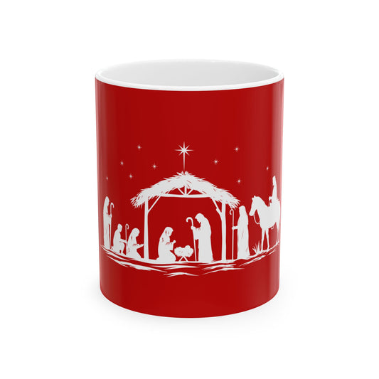Nativity Christmas Mug - 'A Thrill of Hope' Holiday Cup, 11 oz