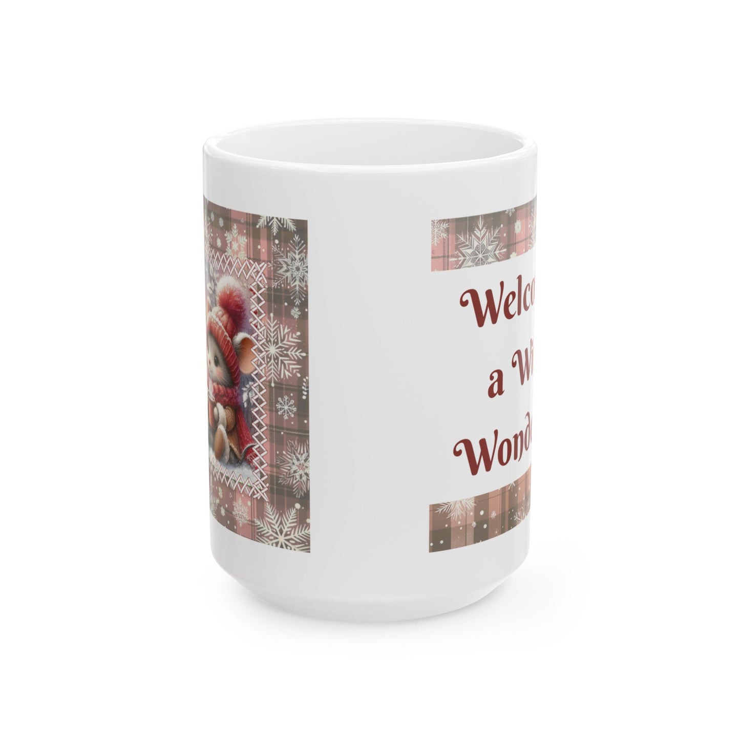 Winter Wonderland Mouse Christmas Mug - Cozy Holiday Coffee Cup