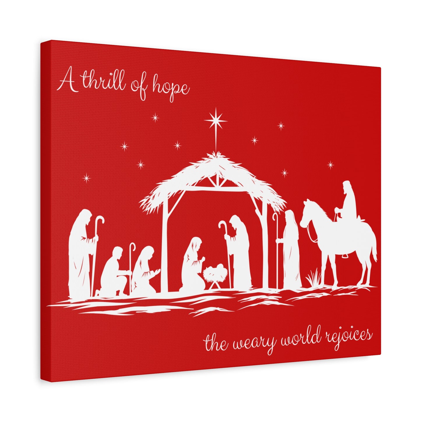 A Thrill of Hope Nativity Canvas Wall Art - 20 x 16