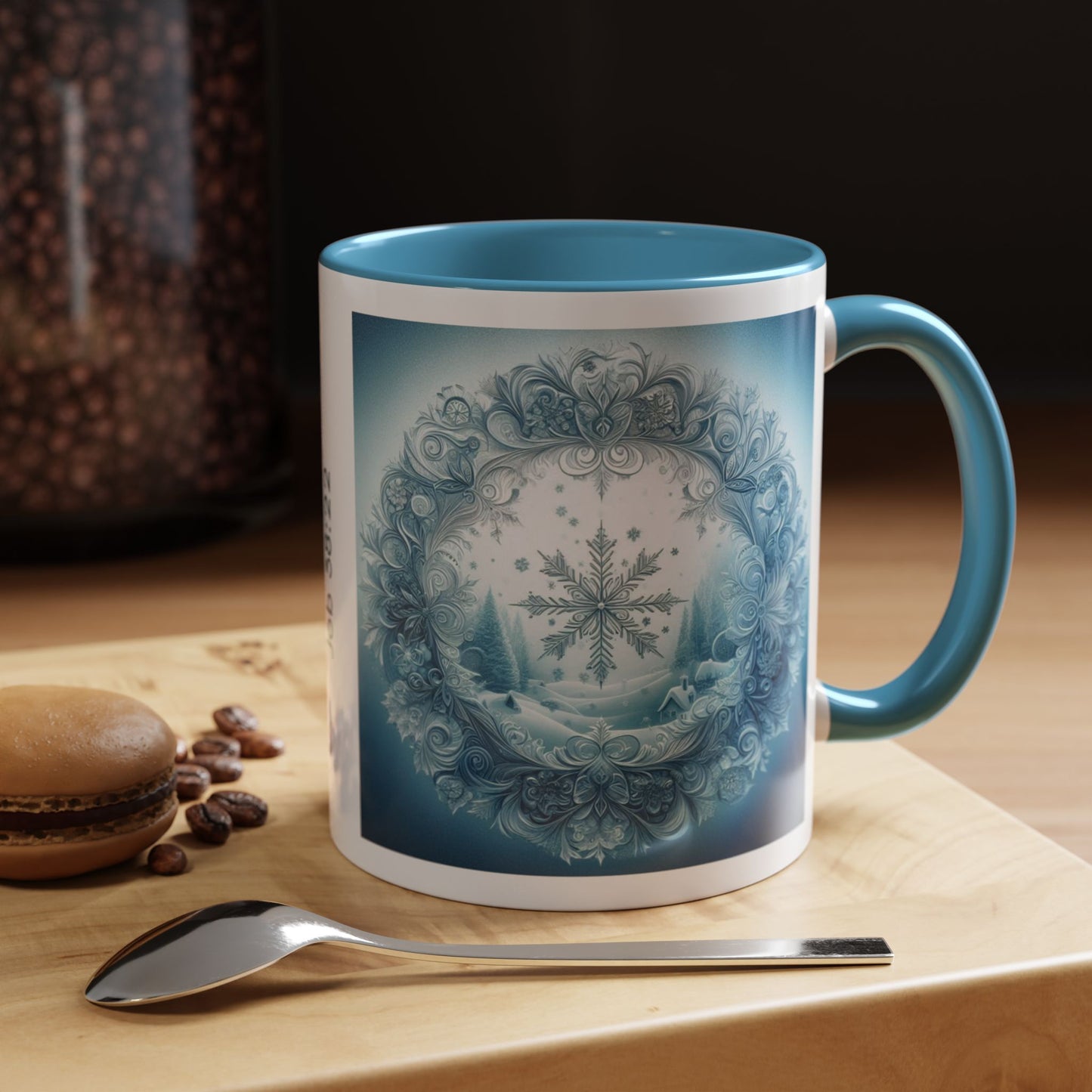 Treasures of the Snow Christmas Mug - Job 38:22 Winter Faith Cup, 11 oz, 15 oz