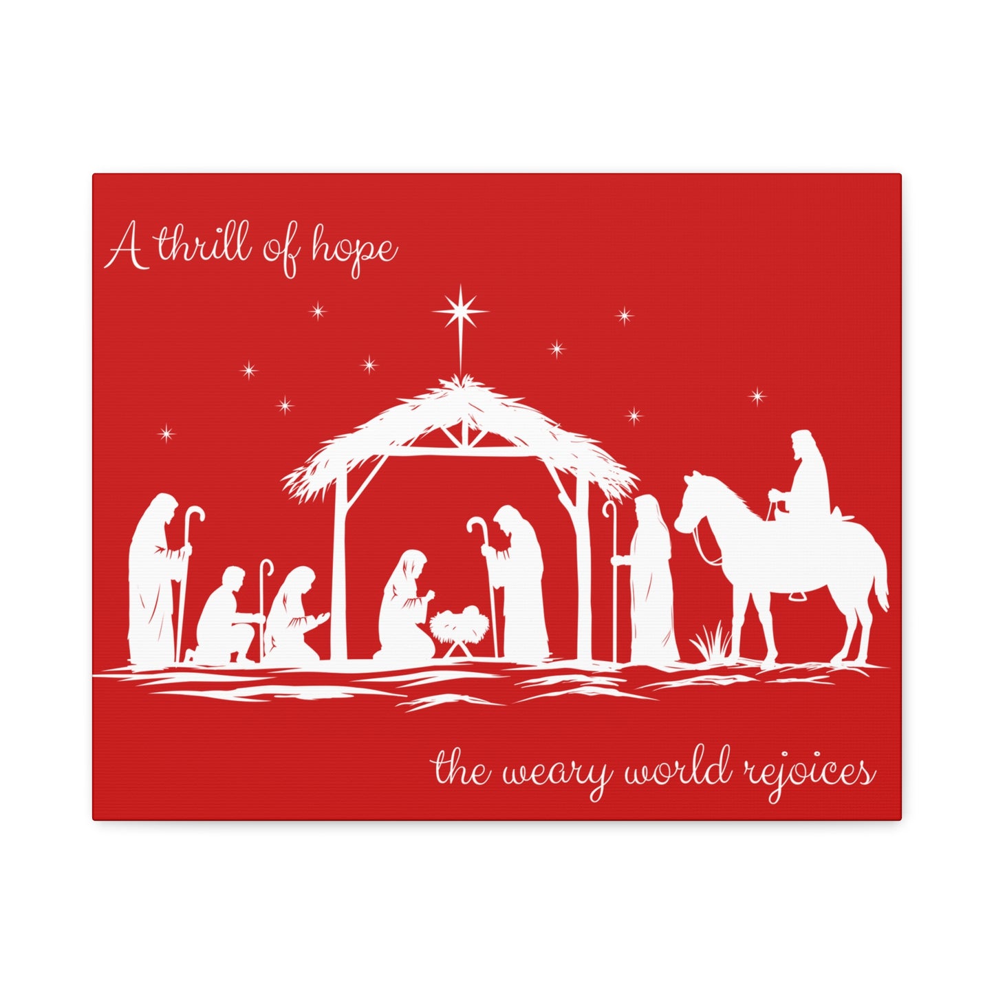 A Thrill of Hope Nativity Canvas Wall Art - 20 x 16