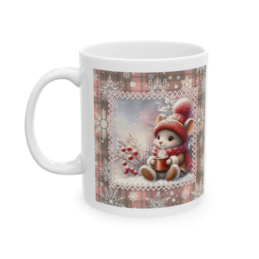 Winter Wonderland Mouse Christmas Mug - Cozy Holiday Coffee Cup