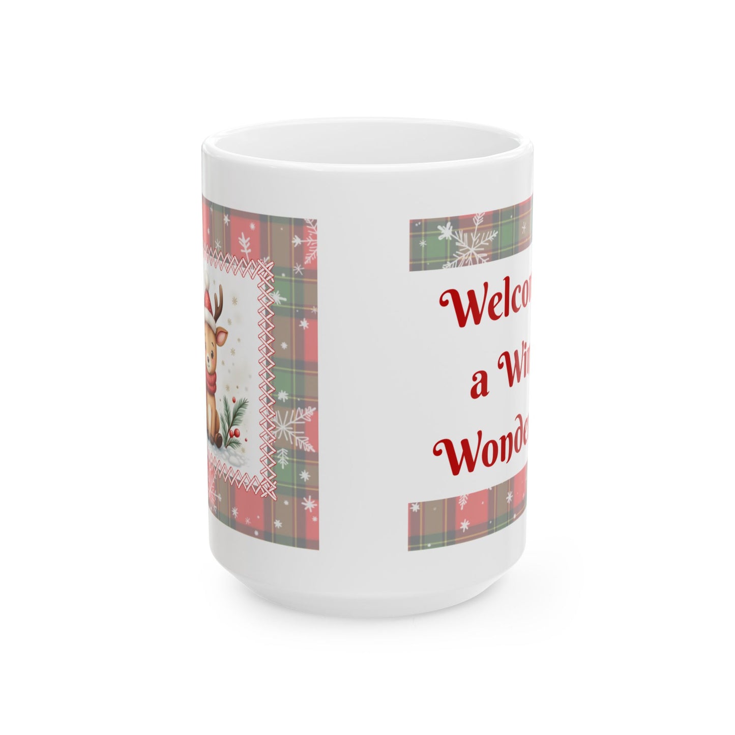 Winter Wonderland Reindeer Christmas Mug - Holiday Coffee Cup