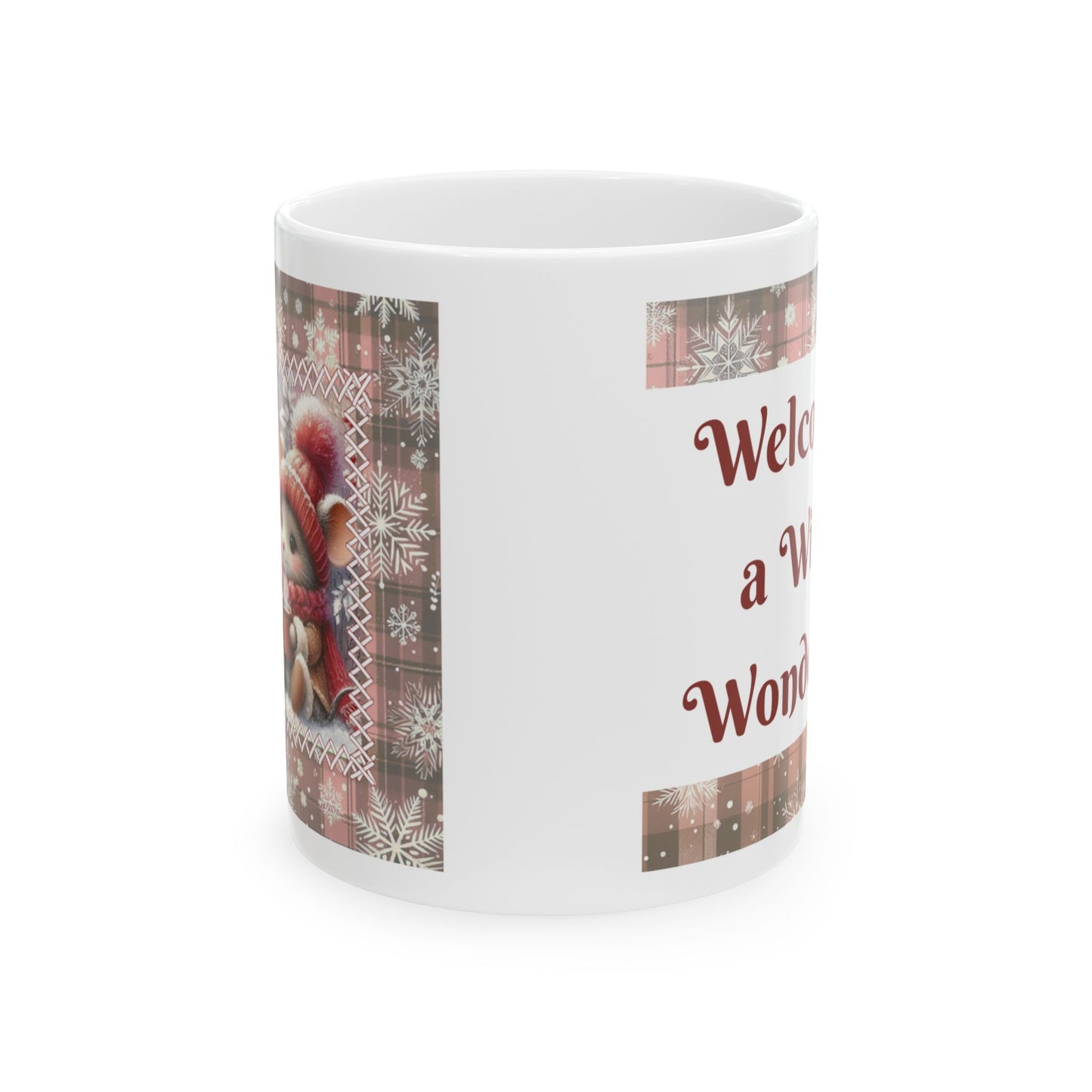 Winter Wonderland Mouse Christmas Mug - Cozy Holiday Coffee Cup