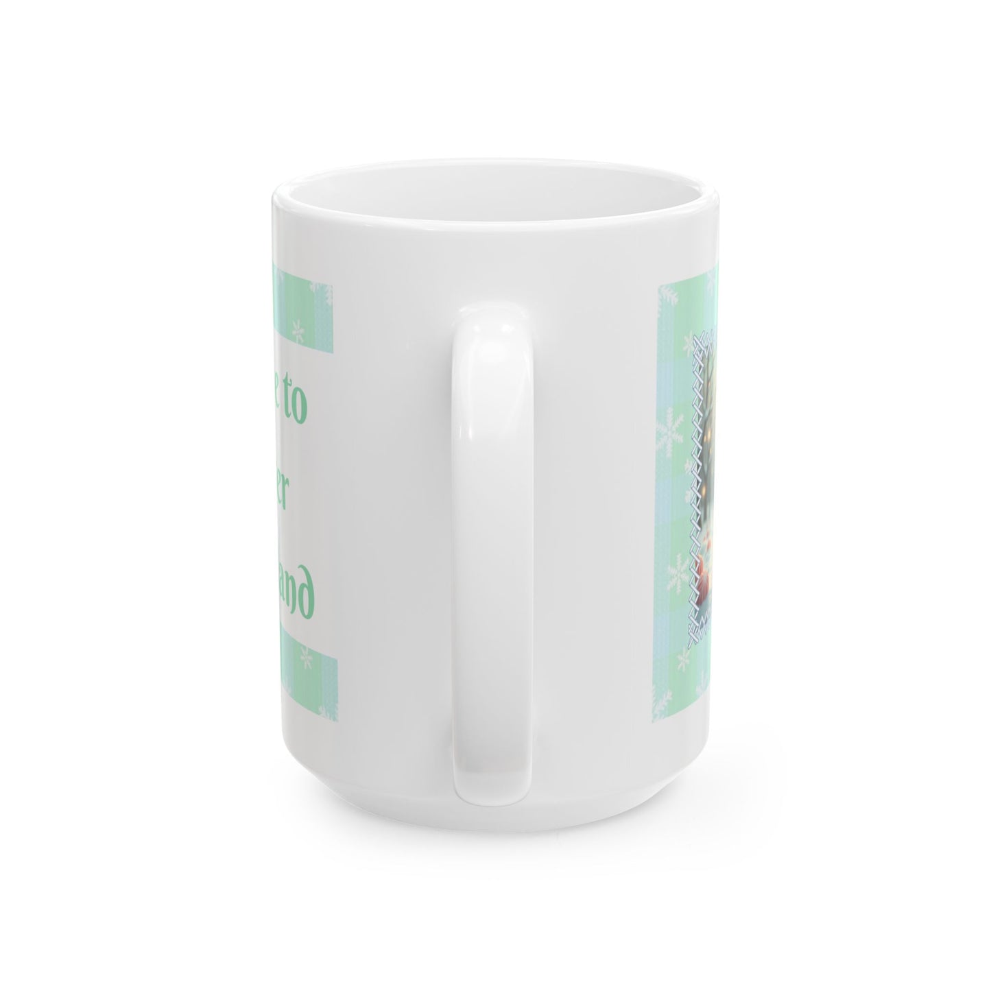 Winter Wonderland Bunny Christmas Mug - Peppermint Holiday Cup