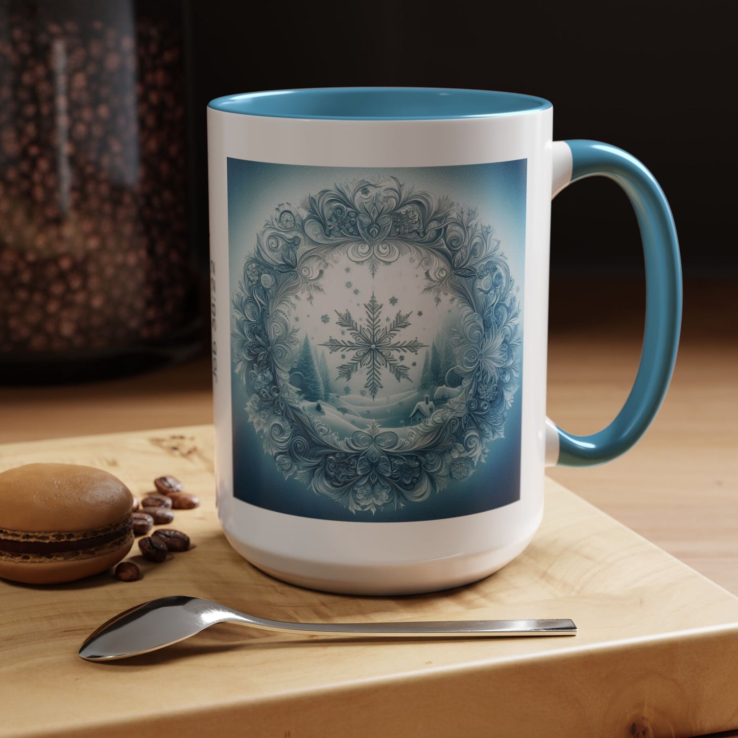 Treasures of the Snow Christmas Mug - Job 38:22 Winter Faith Cup, 11 oz, 15 oz